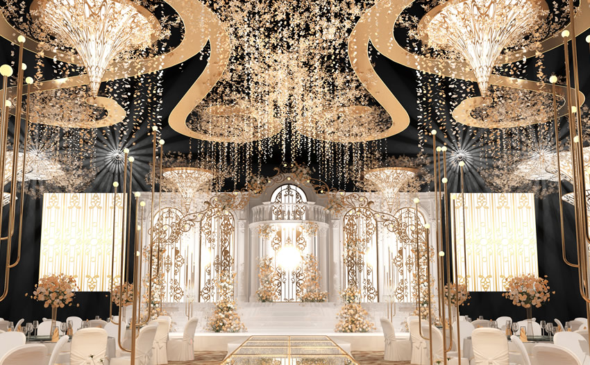 滨州花木兰喜事汇金色大厅效果展示